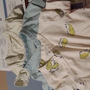 Set of 3 Side Snap Short Sleeve Onesies